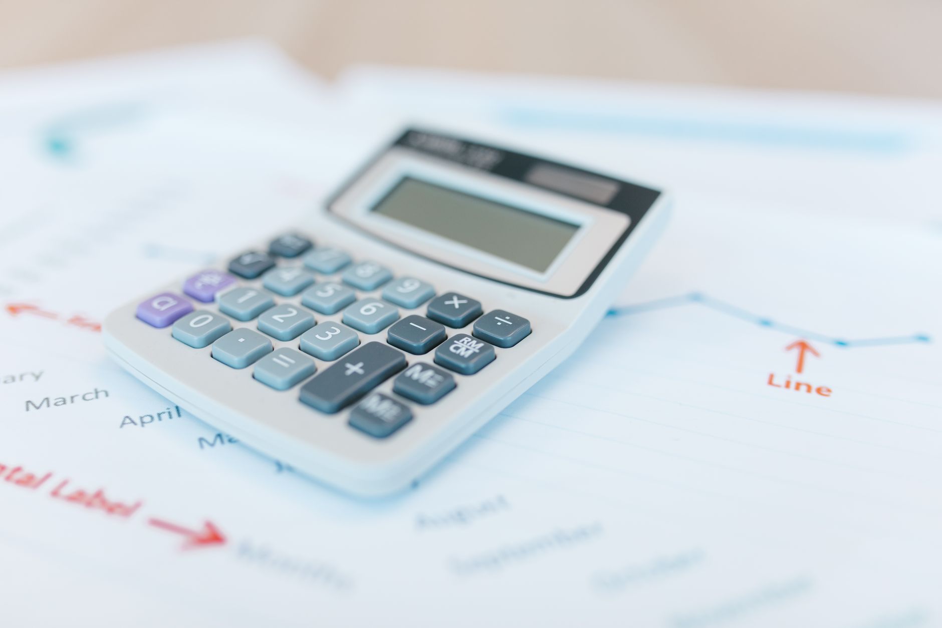 EBITDA chart with financial figures
