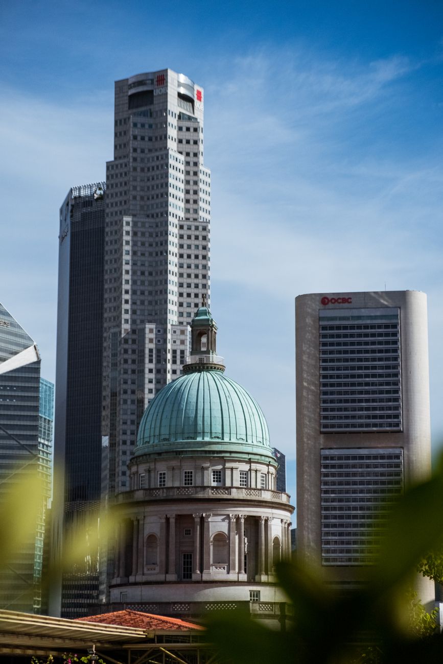 Singapore high court and government buildings